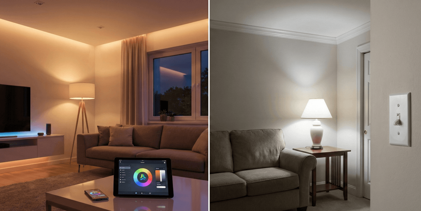 Smart Lighting vs Traditional Lighting